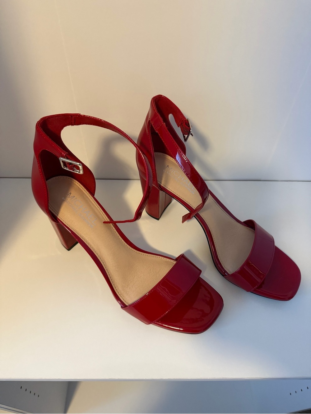Michael by Michael Shannon Red Patent Block Heels Size 11 – New in Box